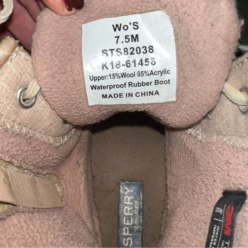 Sperry Women’s Saltwater Duck Boots Size 7.5